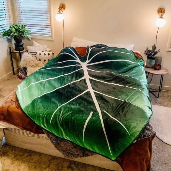 Colcha de Cama - Cobertor de Folha Gigante