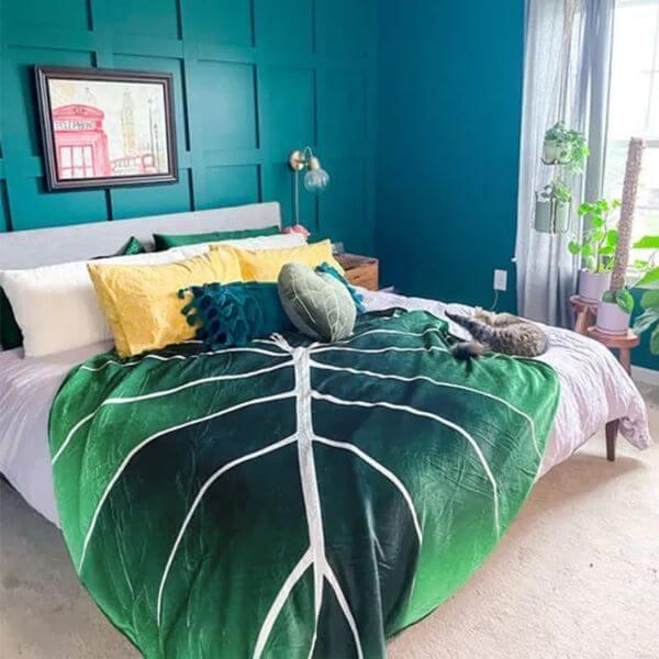 Colcha de Cama - Cobertor de Folha Gigante