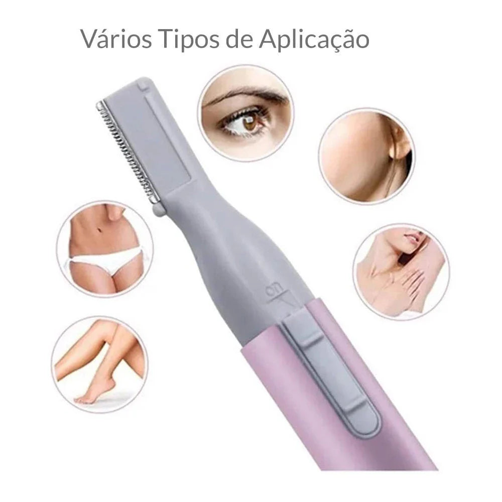 Caneta Depiladora Elétrica para Sobrancelha Rosto e Corpo