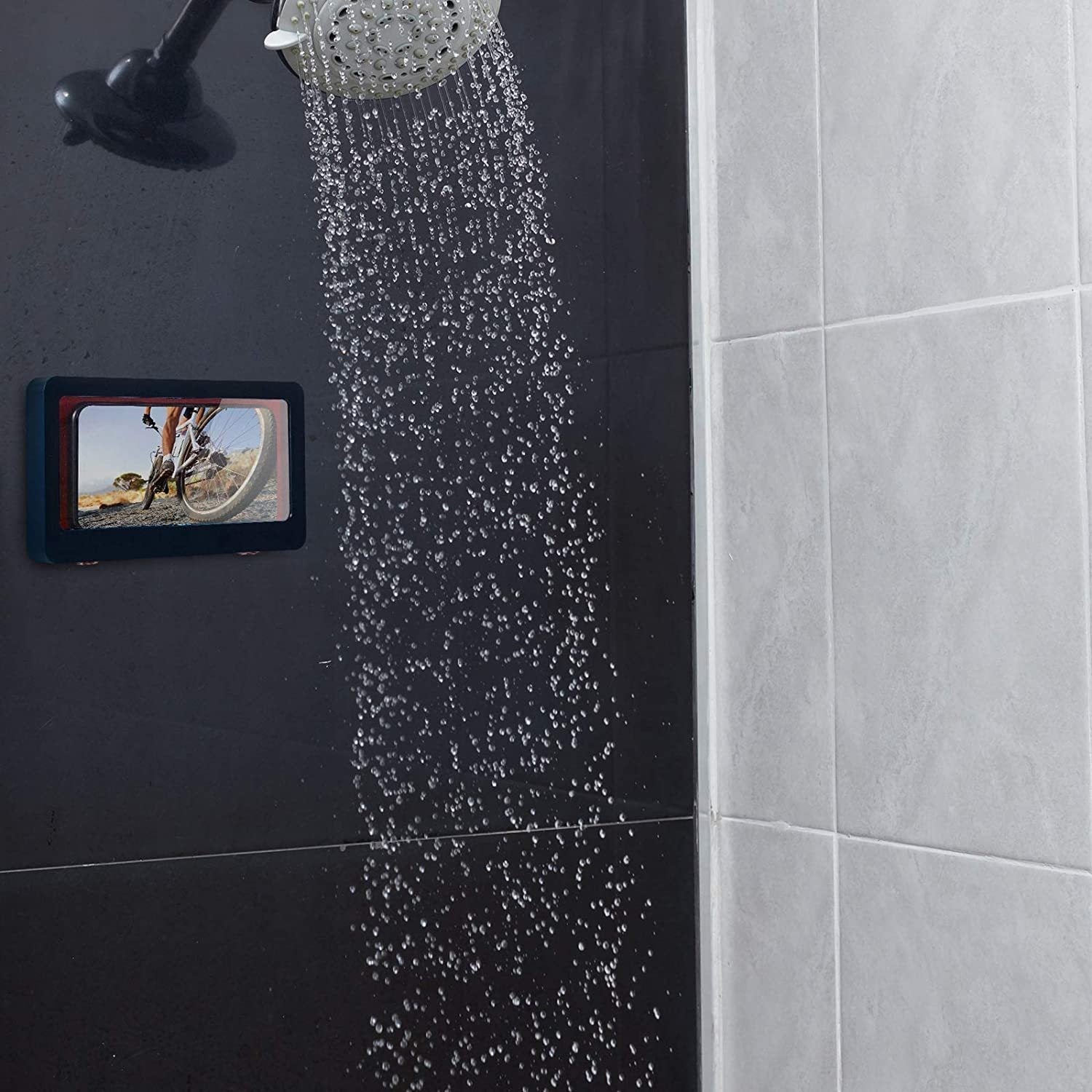 Suporte Capa de Celular para Banheiro Banho Assistir Vídeos no Chuveiro Shower Box