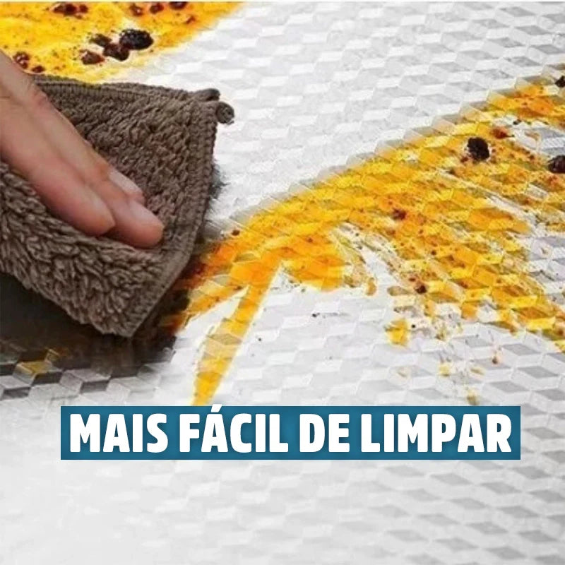 Adesivo de Alumínio Resistente Anti Gordura Anti Sujeira À Prova D'Água para Cozinha Alumiplus