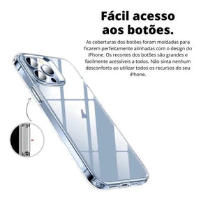 Capa Transparente Acrílica Anti Impacto para iPhone