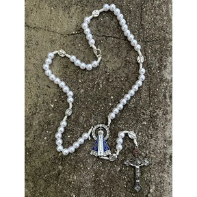 Terço Pescoço Nossa Senhora Aparecida Resplendor Perola