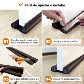 Veda Porta Ajustável Rolinho Duplo 80cm RollPro